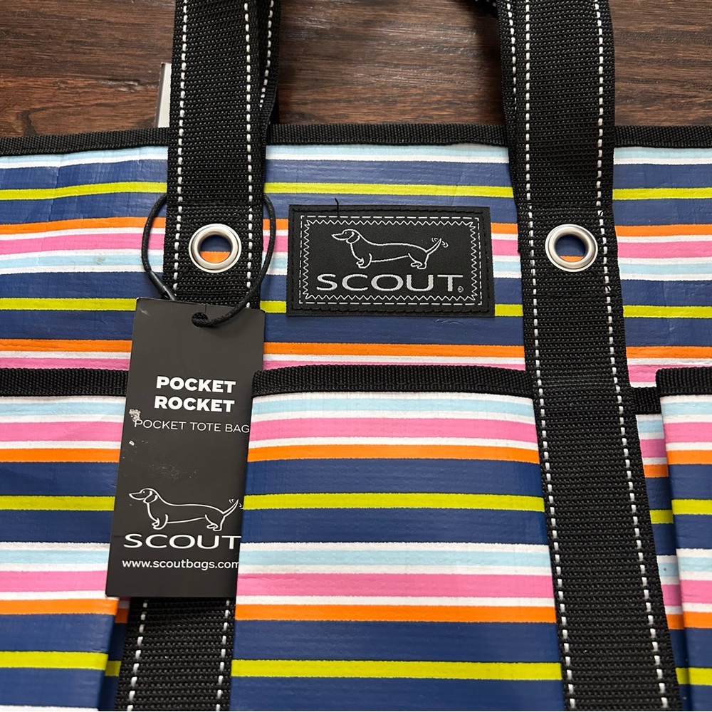 SCOUT Pocket Rocket Tote Bag Striped - Picture 2 of 9